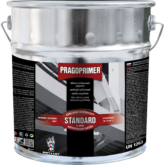 Pragoprimer Standard S2000 Grundierung Farbe für Metall, 0110 Grau, 9 l