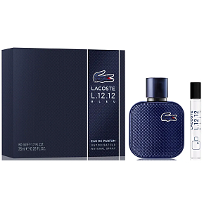 LACOSTE L.12.12 Bleu Set Parfüm Wasser 50 ml + Parfüm Wasser 7,5 ml, Geschenkset für Männer