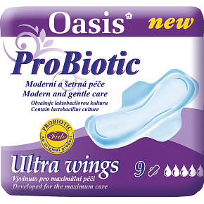 Oasis ProBiotic Ultra Wings Damenbinden, 9 Stück