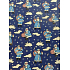 Weihnachtspapier mit blauem Weihnachtsmannmotiv 70 x 100 cm 1 Stück