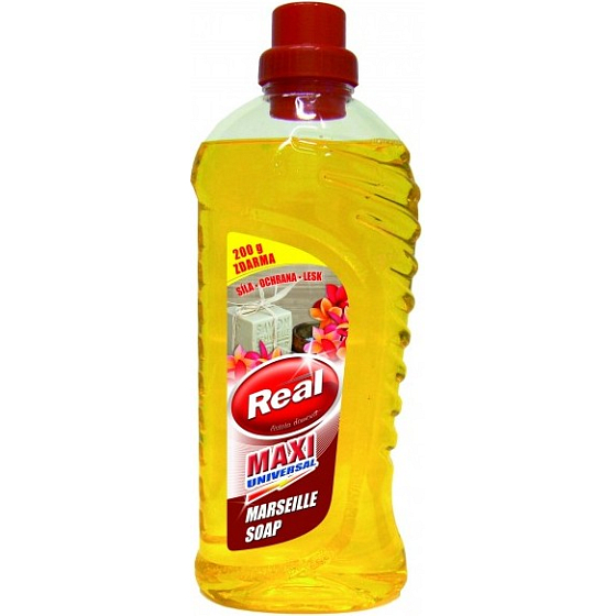 Real Maxi Univerzal Marseille Seifenwaschmittel zum Waschen aller abwaschbaren Oberflächen 1000 g