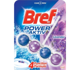 Bref Power Aktiv 4 Formel Lavendel Toilettenstein für hygienische Sauberkeit und Frische Ihrer Toilette, färbt das Wasser 50 g