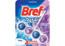 Bref Power Aktiv 4 Formel Lavendel Toilettenstein für hygienische Sauberkeit und Frische Ihrer Toilette, färbt das Wasser 50 g