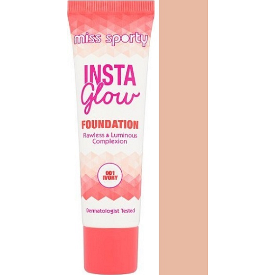 Miss Sports Insta Glow Foundation Make-up 001 Elfenbein 30 ml