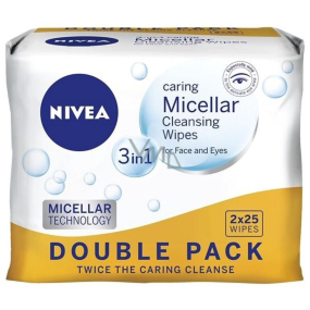 Nivea 3in1 Mizellen-Hauttücher für alle Hauttypen Duo 2 x 25 Stück