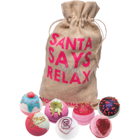 Bomb Cosmetics Weihnachtsentspannung - Santa Says Relax Mischung aus Ballistik 7 x 160 g, Kosmetikset