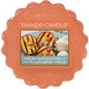 Gegrillte Pfirsiche & Vanille mit Yankee-Kerze - Gegrillte Pfirsiche und nach Vanille duftendes Wachs für Aromalampe 22 g