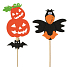 Halloween Filzdekoration 9 cm + Spieße 1 Stück