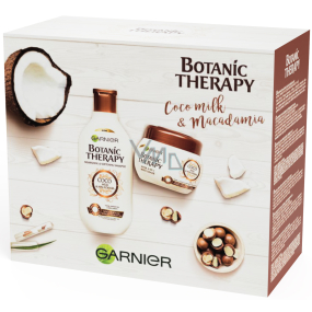 Garnier Botanic Therapy Coco Milk & Macadamia Shampoo für strapaziertes und trockenes Haar 250 ml + Haarmaske 300 ml, Kosmetikset