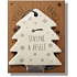 Nekupto Weihnachtskeramikdekoration mit der Aufschrift Happy and Merry 7 x 5 cm