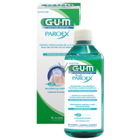 Gum Paroex Mundwasser, Spülung CHX 0,06% zur professionellen Plaquekontrolle und zum langfristigen Schutz des Zahnfleisches bei ersten Anzeichen einer Gingivitis 500 ml