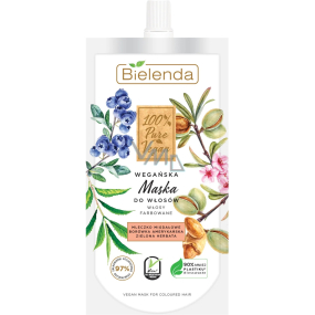 Bielenda 100% reine vegane Mandelmilch + Grüntee-Maske für gefärbtes Haar 125 ml