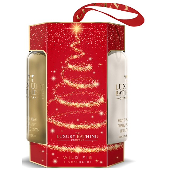 Grace Cole Wild Fig & Cranberry Reinigungsgel 100 ml + Körperlotion 100 ml + Reinigungsschwamm, Kosmetikset für Damen