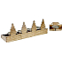 Emocio Kerzenhalter mit Bäumen Holz, Metall für 4 Kerzen 50 x 18 cm