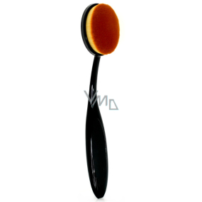 Schminkpinsel oval mit synthetischen Borsten schwarzer Griff 16 cm