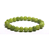 Jade Olive Armband elastisch Naturstein, Kugel 6 mm / 16 - 17 cm