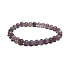 Lepidolith hellviolett Armband elastischer Naturstein, Kugel 6 mm / 16 - 17 cm, Amulett der Sportler