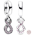 Sterling Silber 925 Infinity Sparkle Charme - Unendlichkeit, Anhänger Armband Symbol