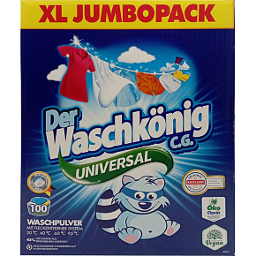 Waschkönig Waschpulver Universal, 100 Wäschen, 6 kg Waschkönig Waschpulver Universal, 100 Wäschen, 6 kg