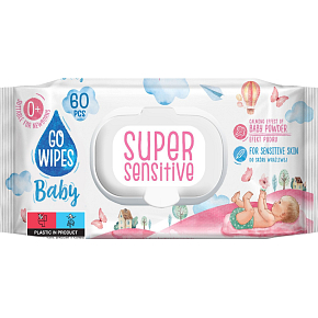 Go Wipes Baby Super Sensitive Kinderfeuchttücher, 60 Stk.
