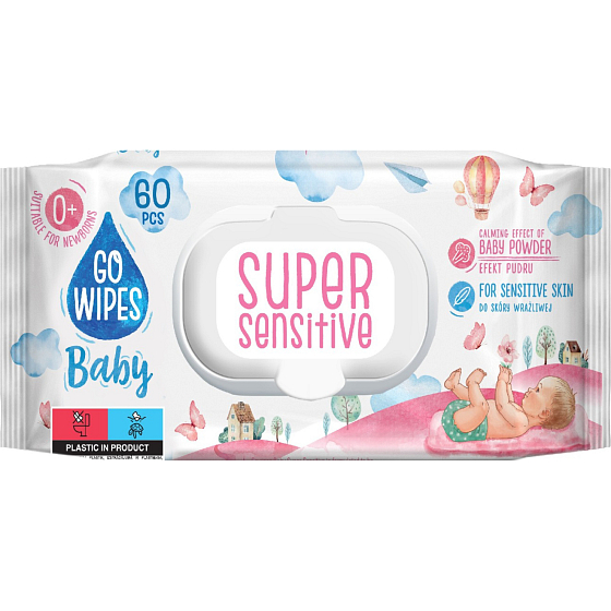 Go Wipes Baby Super Sensitive Kinderfeuchttücher, 60 Stk.