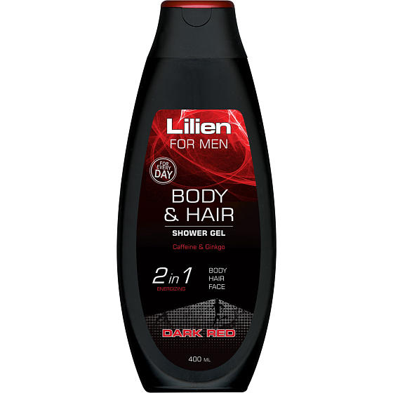 Lilien Men Dark Red Duschshampoo für Männer, 400 ml