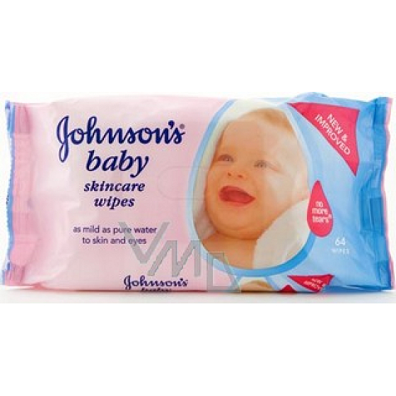 Johnsons Baby Wipes Hautpflege Feuchttücher 64 Stück