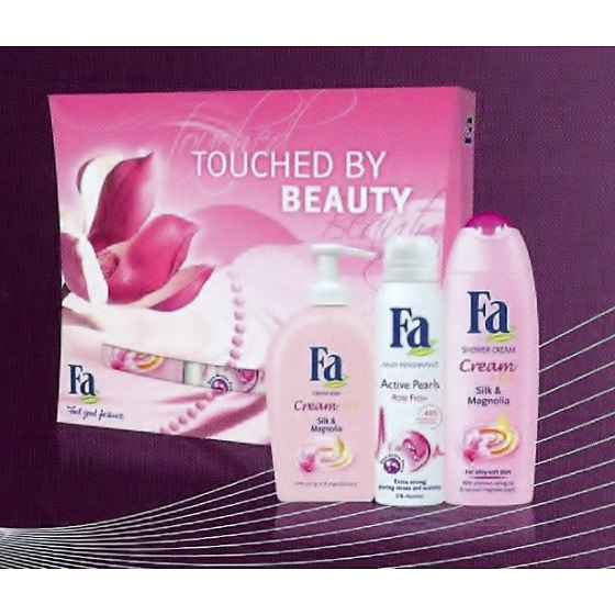 Fa Silk & Magnolia Duschgel + Deodorant Spray + Flüssigseife, Kosmetikset