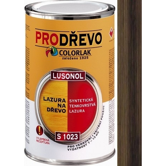Colorlak Lazura Lusonol S1023 synthetische Penetrationsglasur Palisander light 0,9l