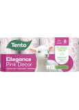 Dieses Ellegance Pink Decor Toilettenpapier 150 Schnipsel 3lagig 8 Stück