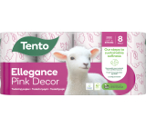 Dieses Ellegance Pink Decor Toilettenpapier 150 Schnipsel 3lagig 8 Stück