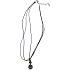 Schwarzes Lederhalsband mit Silberanhänger 45 cm