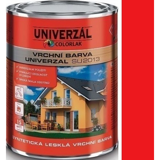 Colorlak Univerzal SU2013 synthetisch glänzende Deckfarbe Feuerrot 0,35 l