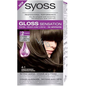 Syoss Gloss Sensation Sanfte Haarfarbe ohne Ammoniak 4-1 Brauner Espresso 115 ml