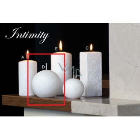 Lima Marble Intimity Duftkerze weiße Kugel Durchmesser 80 mm 1 Stück