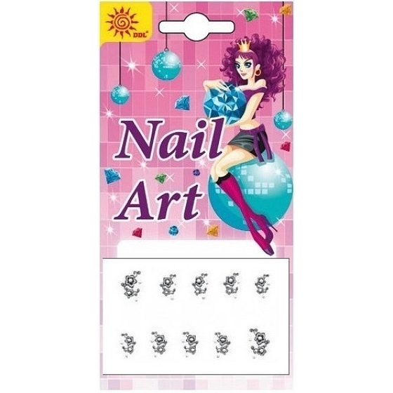 Selbstklebende Nageldekorationen schwarz 04 16 x 8 cm 1280