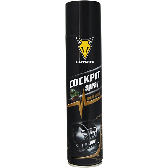Coyote Cockpit Forest Duft antistatisch, reinigt und behandelt Kunststoff, Leder, Gummi, Holz, Kunstleder im Innenraum des Fahrzeugs 400 ml Spray