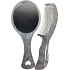 Handspiegel 18 x 8 cm + Kamm grau 60220