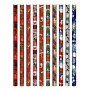 Ditipo Geschenkpapier 70 x 200 cm Weihnachten Luxusbaum, Weihnachtsrosen