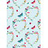 Ditipo Geschenkpapier 70 x 200 cm Hellgrün, Herzen aus Blumen Schmetterlingen