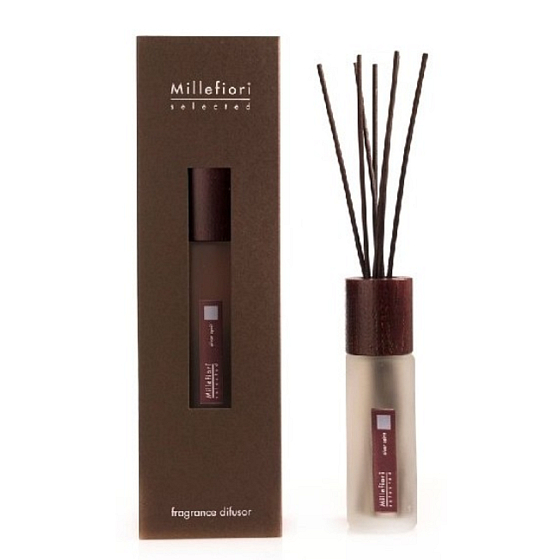 Millefiori Milano Selected Silver Spirit - Silberglanzdiffusor 100 ml + 7 28 cm lange Stiele für kleinere Räume hält 5-6 Wochen