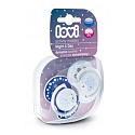 Lovi Night & Day Tröster Silikon dynamisch blau für Kinder 0-3 Monate 2 Stück