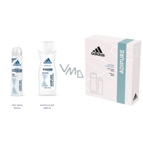 Adidas Adipure Deodorant Spray 150 ml + Duschgel 250 ml, Kosmetikset für Frauen