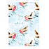 Ditipo Geschenkpapier 70 x 200 cm Hellblauer Vogel und Schneeflocken