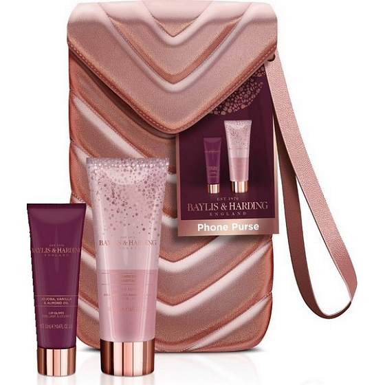 Baylis & Harding Cranberry Martini Handcreme 50 ml + Lipgloss + Beutel, Kosmetikset