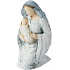 Arora Design Maria und Weihnachtsmann eine schöne Darstellung der Jungfrau Maria mit dem Jesuskind im Arm darf in Ihrer Krippe nicht fehlen Kunstharzfigur 13,5 cm