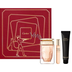 Cartier La Panthere Eau de Parfum für Frauen 75 ml + Eau de Parfum für Frauen Miniatur 15 ml + Handcreme 40 ml, Geschenkset für Frauen