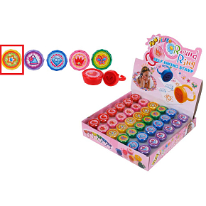 Ditipo Stempelring gelbe Blume 2,2 x 2,2 cm