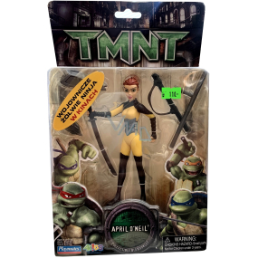 TMNT Ninja Turtles April O'Neil Figur mit Zubehör 14 cm, empfohlen ab 4 Jahren