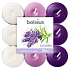 Bolsius Aromatic Lavender - Lavendel dreifarbig duftende Teelichter 18 Stück, Brenndauer 4 Stunden